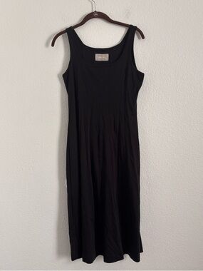 Everlane Women's Size Small Black 100% Cotton Sleeveless Midi Dress